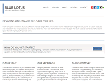 Tablet Screenshot of bluelotuskitchenandbath.com